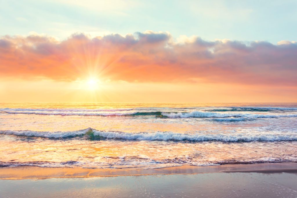 sunrise at a beach