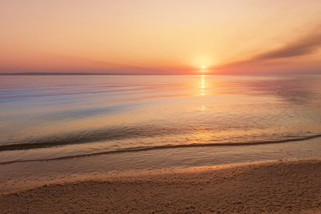 sunrise at a beach